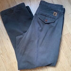 Timberland Pants Men's 34x30 Brown Chino Cotton Khaki Casual Logo Everyday Y2K